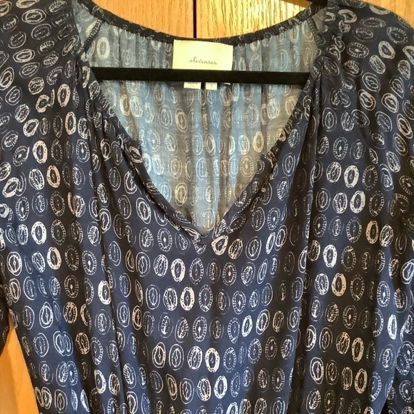Anthropologie Elevenses Navy Print Romper Sz-S - Picture 4 of 5